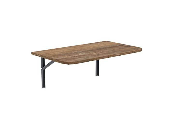 AKKE Klapptisch Wandklapptisch Esstisch - Klappbar Faltbar Platzsparend - Abgerundete Ecken - 100cm x 40cm - Retro-Holz
