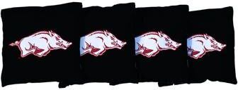 Skip's Garage Arkansas Razorbacks Black Cornhole Bags