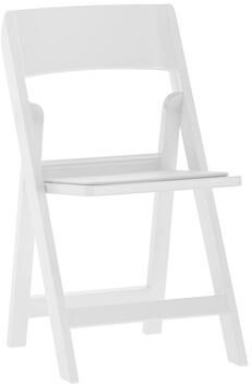 Lancaster Home "Commercial Resin Folding Event Chair with Removable Vinyl Padded Seat - 17.5""W x 18.25""D x 31.25""H"