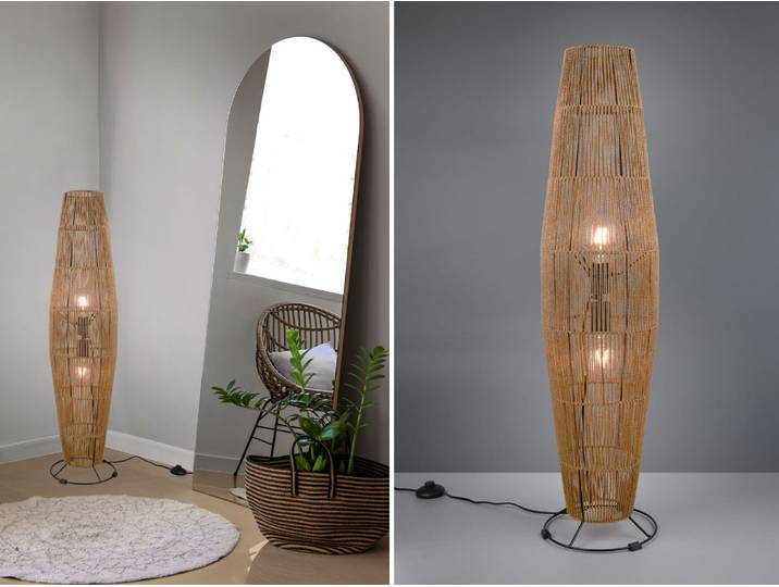 Trio - Stehlampe MIKI - Braun - 25x25x103 cm