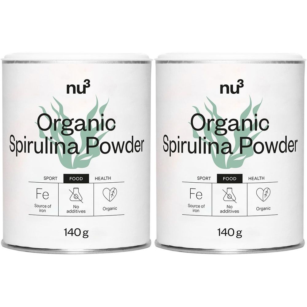 nu3 Spirulina, Pulver Bio x2 2x140 g