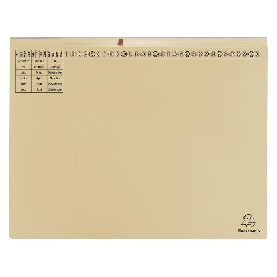 Exacompta 25 Hängehefter Exaflex Karton chamois 2 x kaufmännische Heftung (A4, 25x) (370422B)