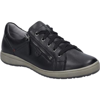 Sneaker JOSEF SEIBEL "Caren 12, schwarz", Damen, Gr. 36, schwarz, Obermaterial: 100% Rindsleder Leather cow., Schuhe Sneaker