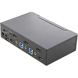 StarTech com KVM Switch HDMI a 2 porte - Monitor singolo 4K 60Hz Ultra HD HDR - Switch KVM HDMI 2.0, KVM Switch, Schwarz