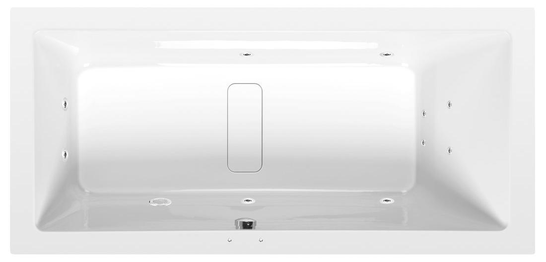 Polysan MARLENE Whirlpool-Badewanne, 170x80x48cm, Active Hydro, Chrom