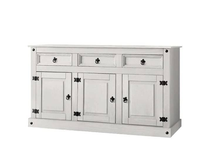 Mexico - Buffet 3 Portes 3 Tiroirs blanc