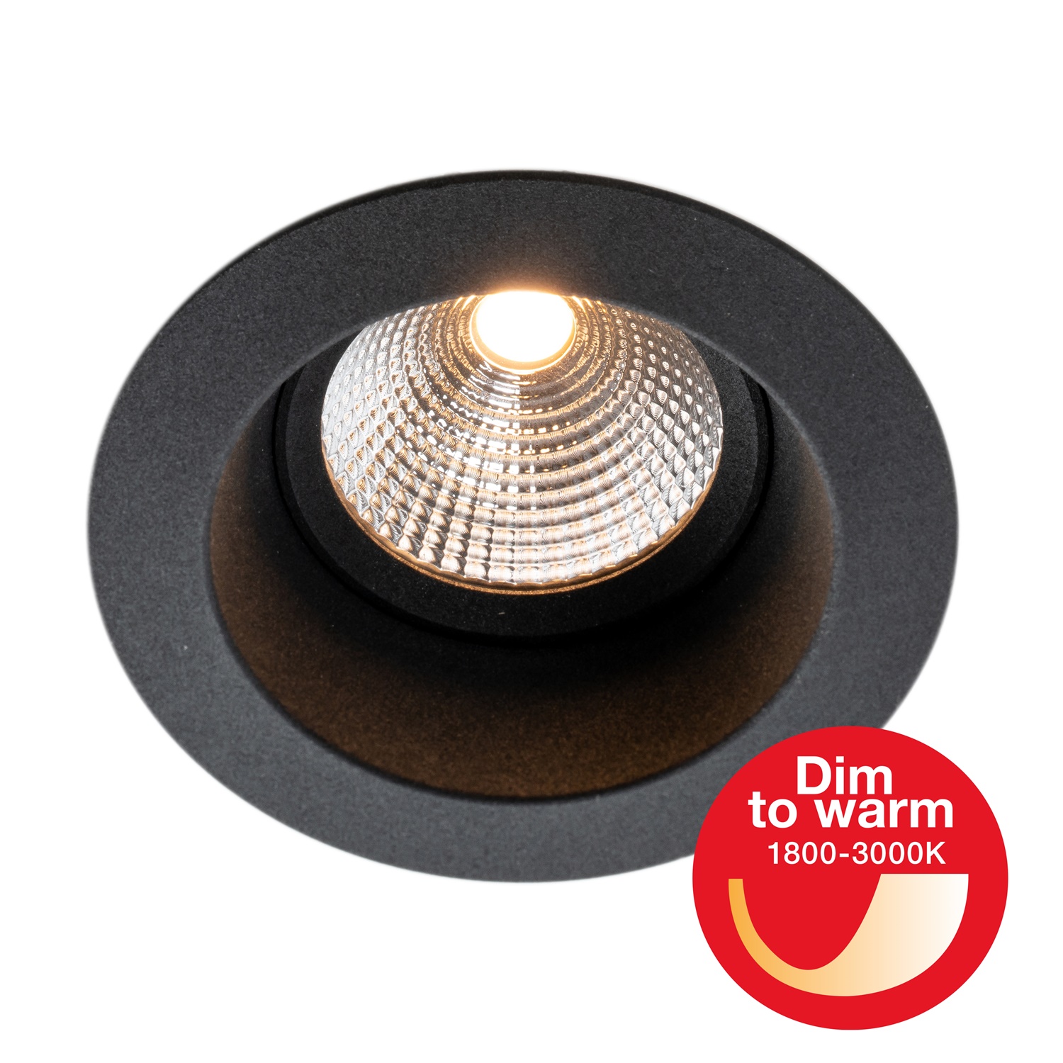 SLC LED-Einbaustrahler ONE SOFT schwarz (mit Dim-To-Warm) SLC1144 7070938062176