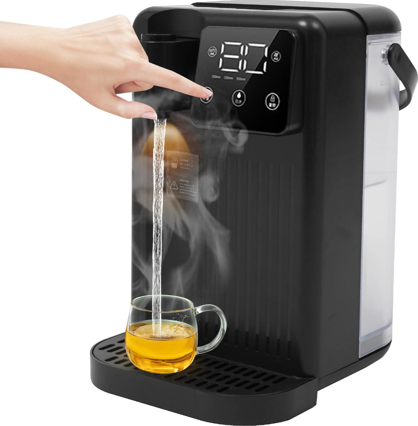 Easybuy Heetwaterdispenser met LED-touchscreen, instant waterkoker voor direct warm water, zwart