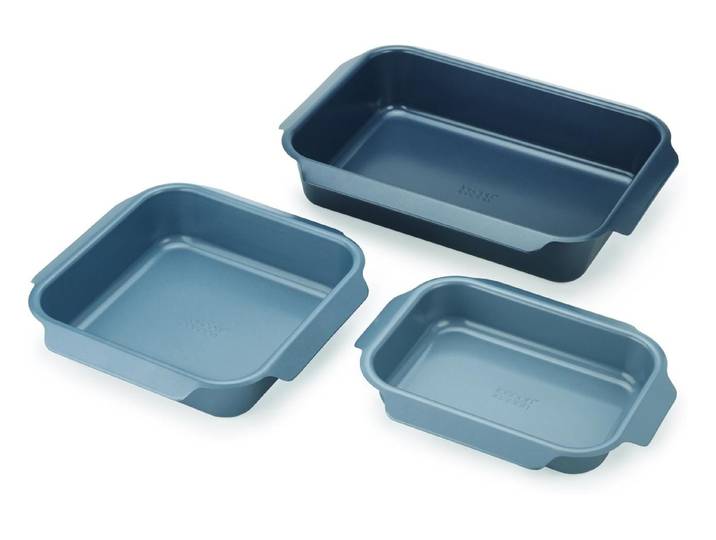 Backform JOSEPH JOSEPH Nest Oven 3er Set , blau, Stahl, Küchenformen, Backform