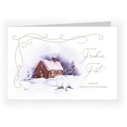 Weihnachtskarte: Weißes Wintermärchen