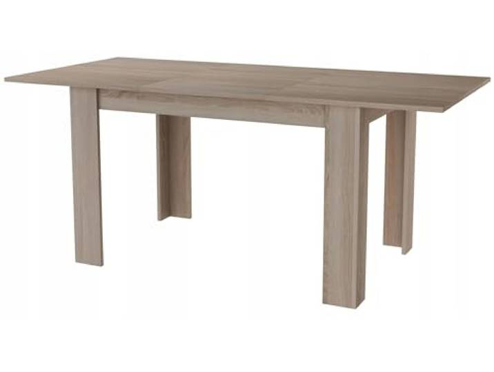 MATKAM Ausziehbarer Tisch Kongo EXT H 75 x B 120-170 x T 80 cm, Schlichte, geradlinige Optik, laminierte Möbelplatte, Kratzfest, wasserabweisend, fleckenabweisend (Sonoma Eiche)