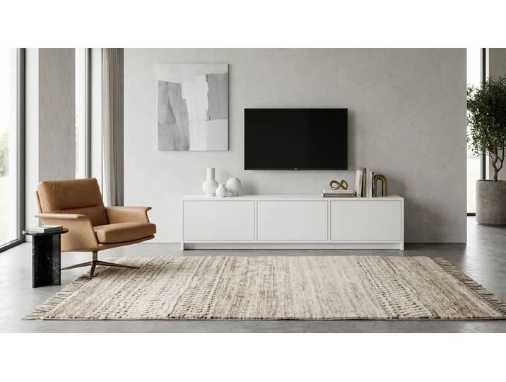 Tiefes schlichtes Lowboard – kostenlose Holzmuster MDF Beschichtet MDF Weiß matt