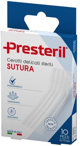 Corman Presteril Cerotti Sutura 3x75mm - 10 Pezzi