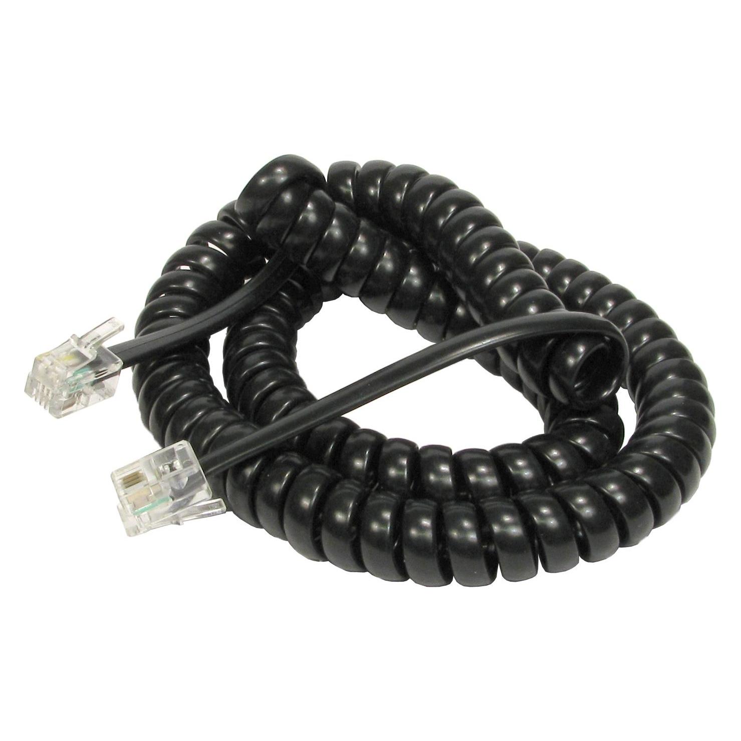 Cables Direct CDL 3m Coiled Handset Cord - Black (88BCD-103K)