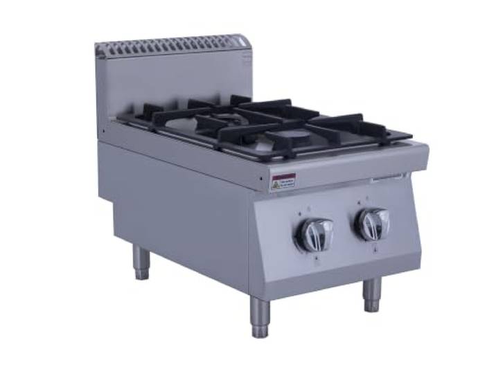 METRO PROFESSIONAL Tisch-Gasherd GGS1700, 2 Brenner, Edelstahl Edelstahlgehäuse, 3,5 kW und 7 kW Brenner, Butan/Propan/Erdgas, Abnehmbare Topfhalter, Flammschutz