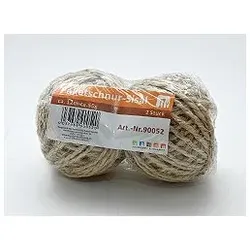 Paketschnur Sisal 2er Pack Bastelschnur Bindfaden Paketschnüre 2x50g 2x12m