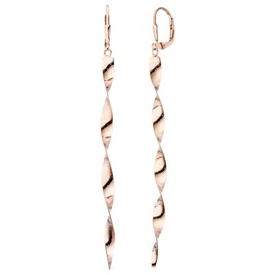 Paar Ohrhänger JOBO "Spirale", rosa (roségoldfarben), Ohrringe, Damen, Silber 925 (Sterlingsilber), 925 Silber roségold vergoldet