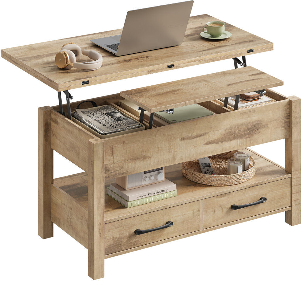 Canora Grey Coffee Table Catalpa Wood 53cm H X 100cm W X 45cm D