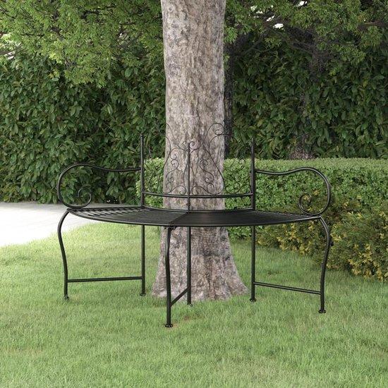 Famanu Gartensitzbank aus Stahl 150 cm breit, Schwarz - Robustes Design für Außenbereiche