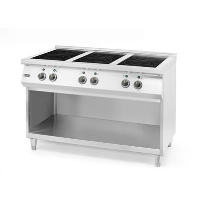 HENDI Induktionsherd mit 6 Kochfeldern, 400V/25500W, 1200x700x(H)890mm