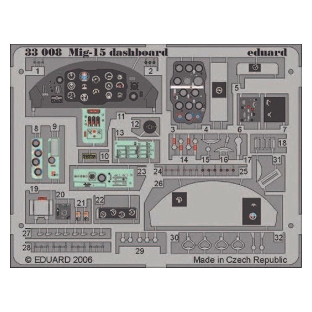 Eduard Mig-15 dashboard (33008)