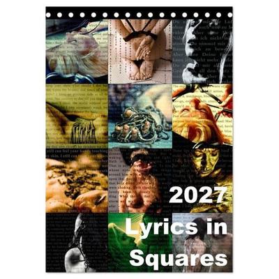 Lyrics In Squares (Tischkalender 2027 DIN A5 hoch), CALVENDO Monatskalender