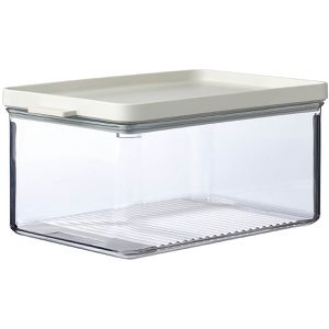 Mepal Aufschnittbox Omnia Kühlschrankdose Käse, aus Kunststoff, 2 Liter, transparent / Nordic white, luftdicht