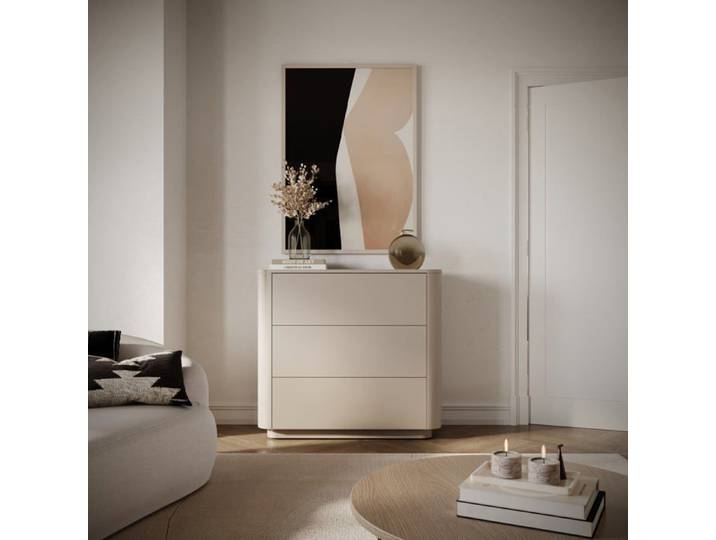 Commode à 3 tiroirs - Luvio - 100 cm - Cachemire