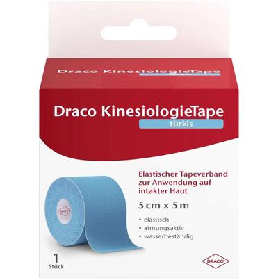 Draco Kinesiologietape 5 cmx5 m türkis 1 St Verband