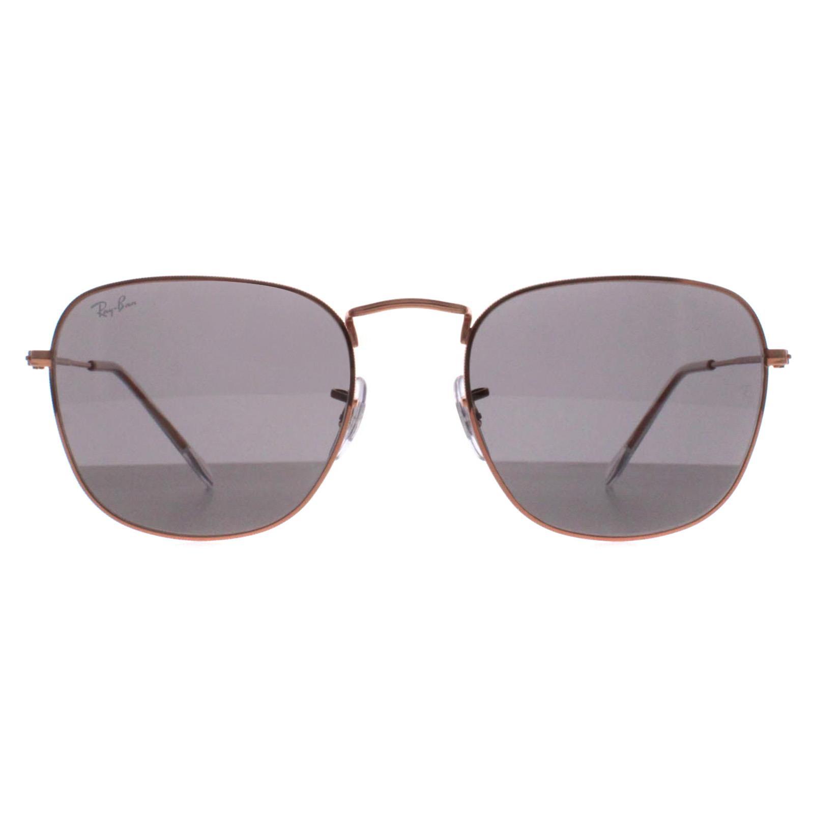 Ray-Ban Vierkant Unisex Roségoud Donkergrijs RB3857 Frank