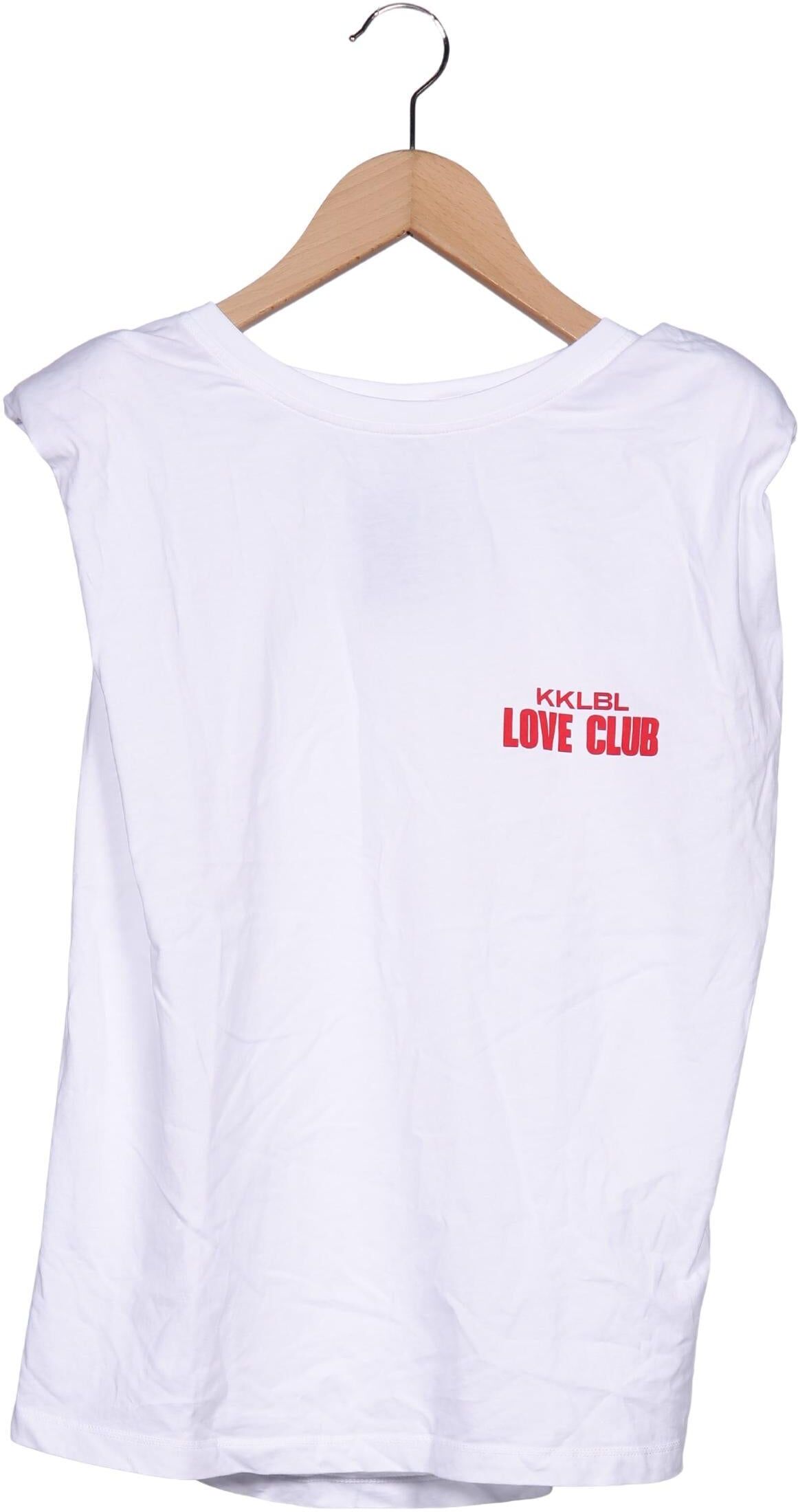 Karo Kauer Damen T-Shirt, Weiß, Gr. S, Baumwolle - Second Hand