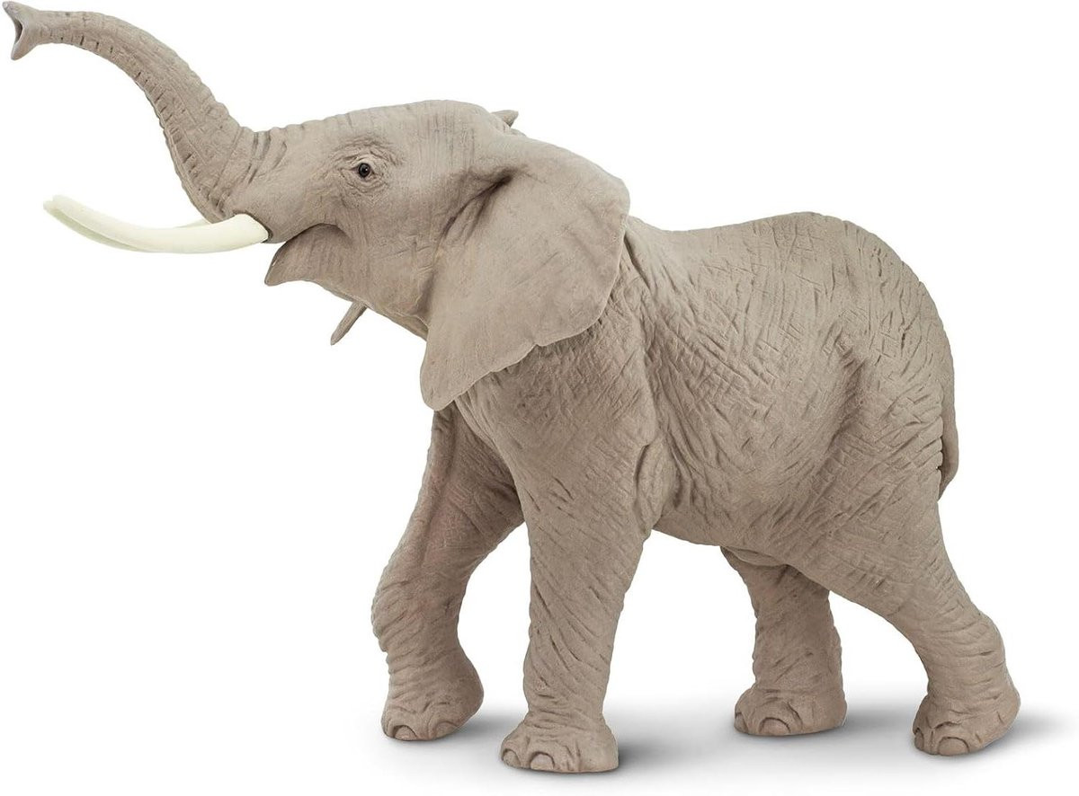Afrikaanse Olifant Decoratiebeeldje in Leisteen Grijs met Grote Oren