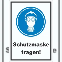 HB-Druck Schutzmaske tragen Aufkleber A0 (841x1189mm)