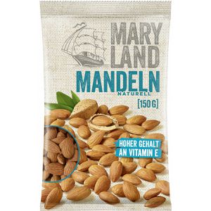 Maryland Mandeln ohne Schale, naturbelassen, roh, 150 g