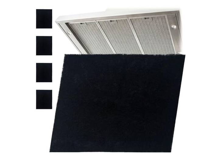 Relaxdays Filtres pour hotte aspirante\, lot de 5\, 57 x 47 cm\, noir découpables\, filtres à graisse non-tissés