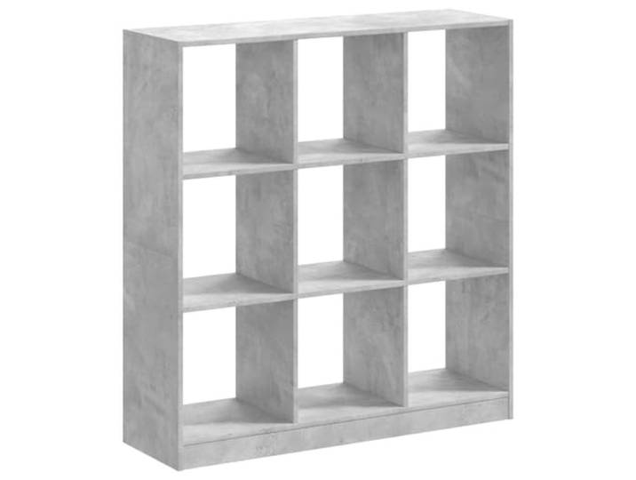 GHVBNMF Standregal Betongrau 102x32x108 cm Holzwerkstoff 9 Fächer Kompaktes Würfelregal mit 9 Fächern für Bücher und Deko. Schafft Ordnung im Wohnzimmer, Büro oder Schlafzimmer.