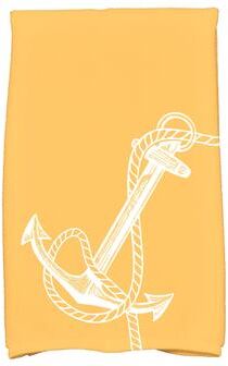 E by Design 18 x 30-inch Anchored Geometric Print Hand Towel