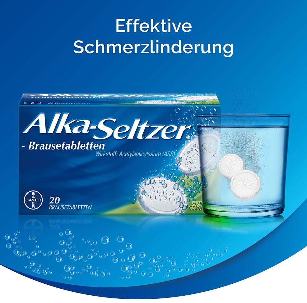 Alka-Seltzer® Brausetabletten bei leichten bis mittelstarken Schmerzen 20 St 20 St Brausetabletten