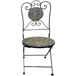 Mojawo, Gartenstühle, Mosaik Klappstuhl Bistrostuhl Balkonstuhl Gartenstuhl Stern Design