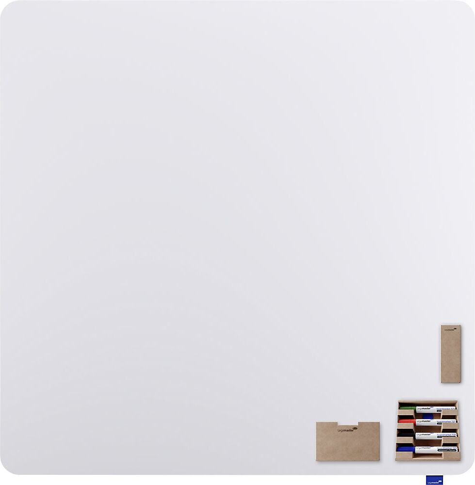 ESSENCE Whiteboard, emailliert, weiß, BxH 1200 x 1200 mm Legamaster