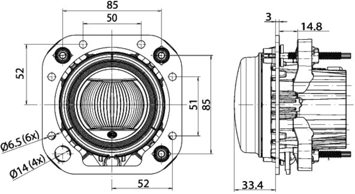Hella Faro universale 1F0011 988-131
