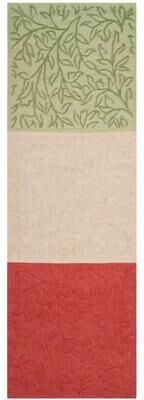 Martha Stewart by SAFAVIEH Sprig Assorted / Green / White Cotton / Wool Runner Rug - 2' x 6' Runner