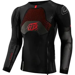 Troy Lee Designs Stage Ghost D3O LS, Protektorenshirt Unisex - Schwarz/Rot - S