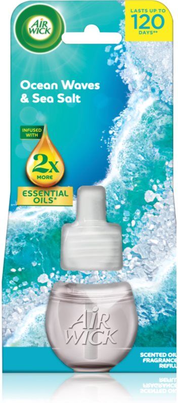 Air Wick Essential Oils Ocean Wawes & Sea Salt recharge de diffuseur électrique 19 ml