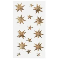 6x Heyda, Sticker, Weihnachtssticker Sterne gold (1 Sticker)