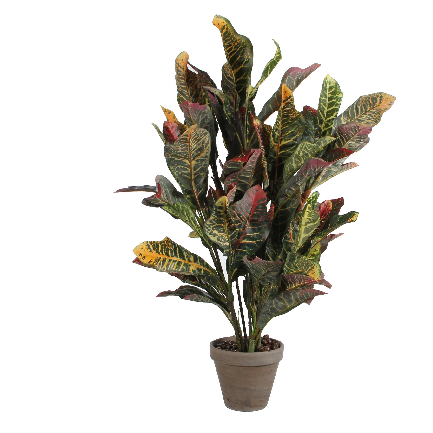 Mica Kunstpflanze Kroon Croton Ø 40 H 73 cm grau (73 cm) (933272)