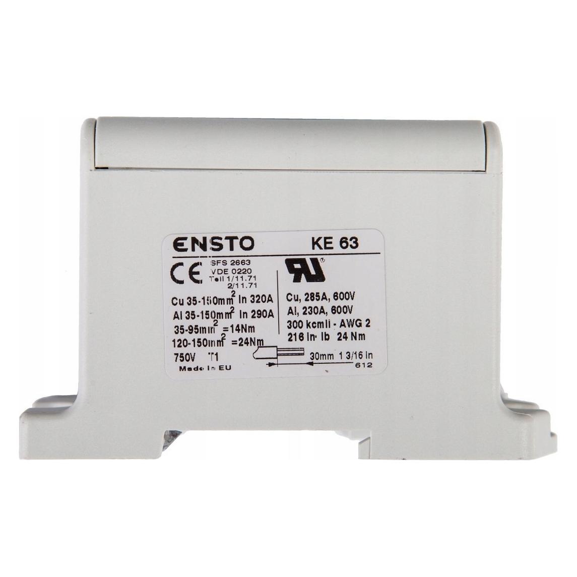Ensto Gennemgangsklemme 35-150mm² skrueterminal GRÅ ENKEL (6418677191886)