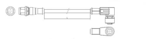 TE Connectivity 1-2273117-4 Sensor-/Aktor-Steckverbinder, konfektioniert M12 Stecker, gerade, Buchse, gewinkelt 1.50m Polzahl
