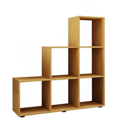 Holz Stand Treppenregal Regal 6 Fächer Nitas