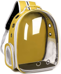 Inspire Curations AstroPaw Space Capsule Pet Backpack Carrier yellow one Size